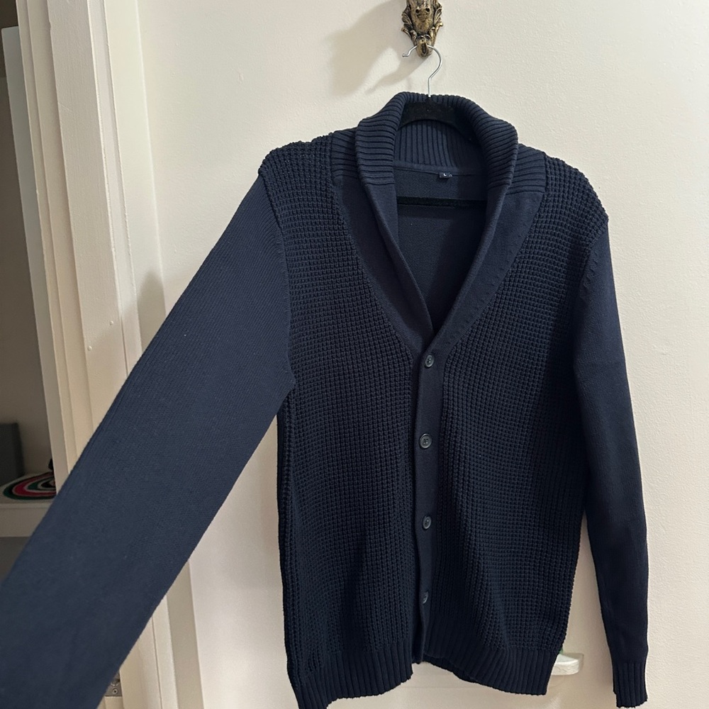Navy Blue Women's Sweater - Picture 7 of 11